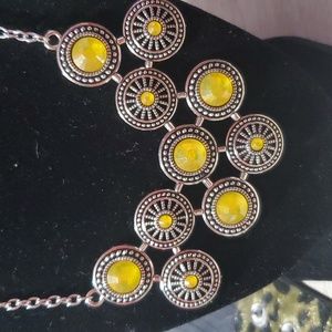 #125 Paparazzi yellow necklace, earrings  💛